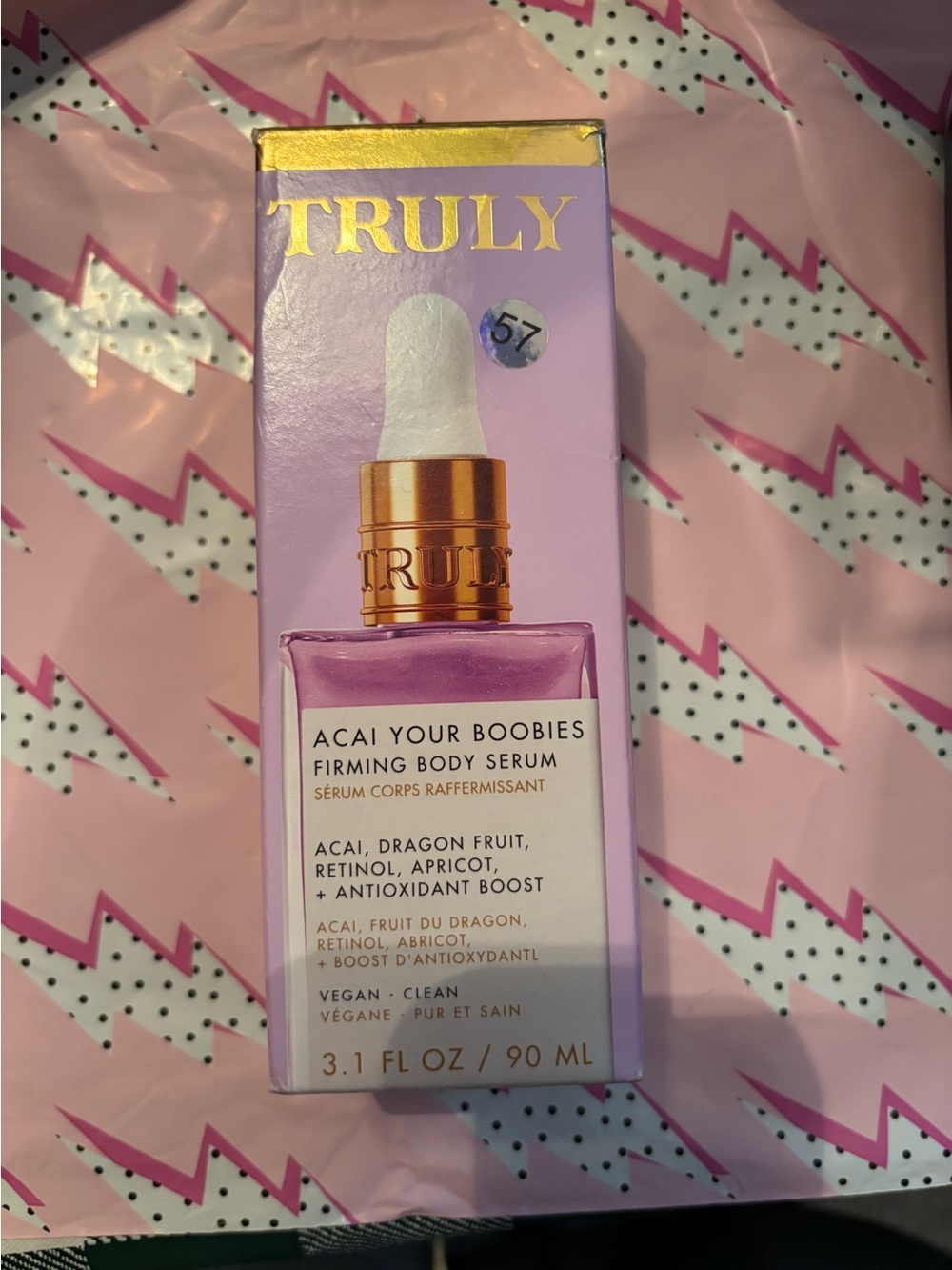 TRULY Pink and Gold Acai Your Boobies Firming Body Serum